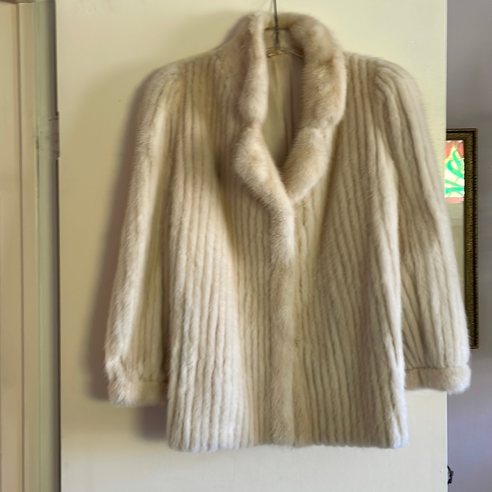 Beautiful VINTAGE Pearl Mink Coat sz M-L